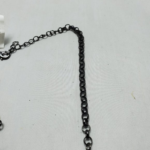 Coldwater Creek coral statement neck with gunmetal chain - Picture 7 of 7